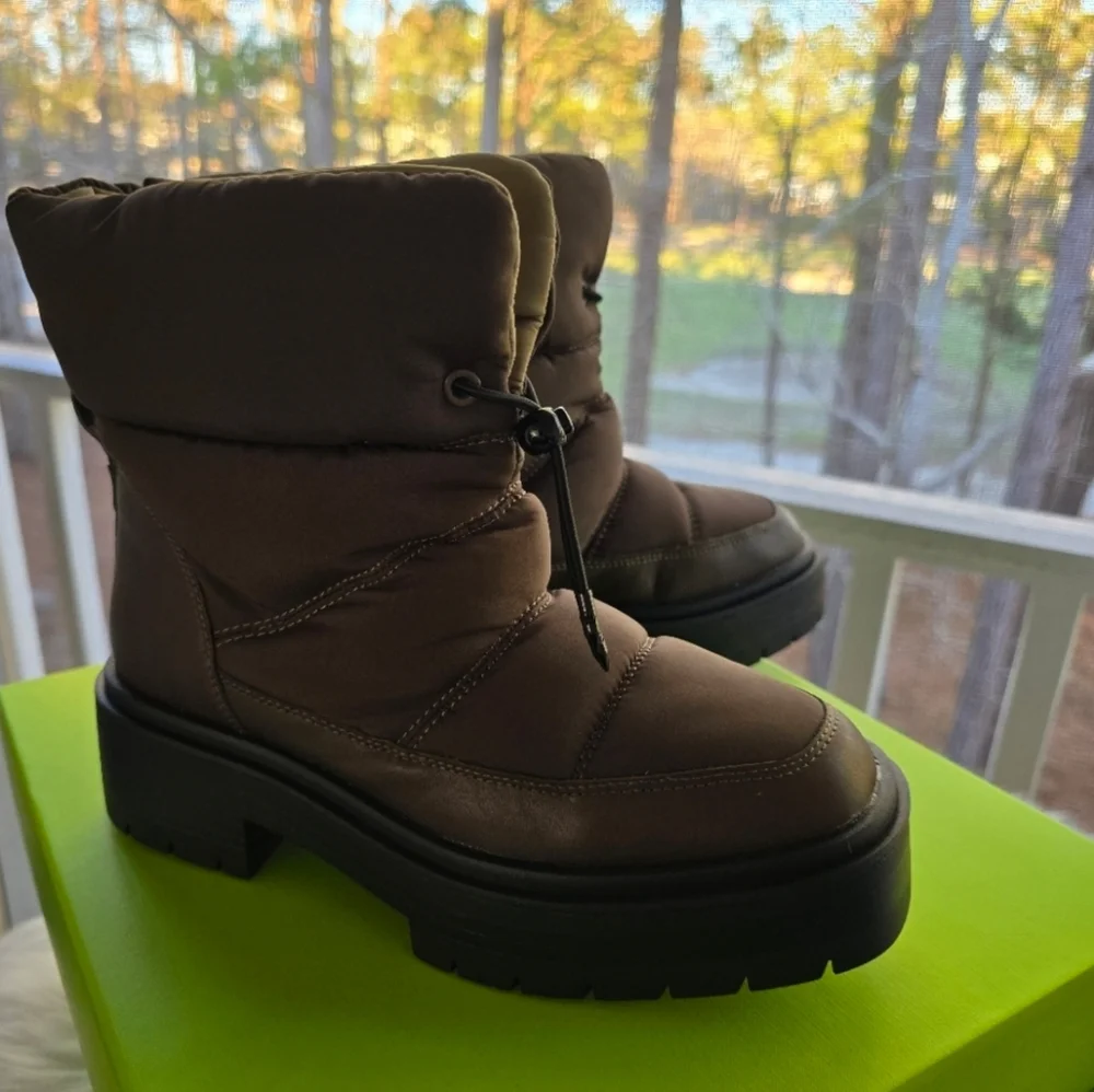 🤎Sam Edelman Lakyn Nylon Snow Brown Boots